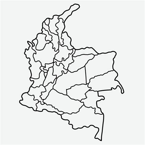 mapa de colombia dibujo